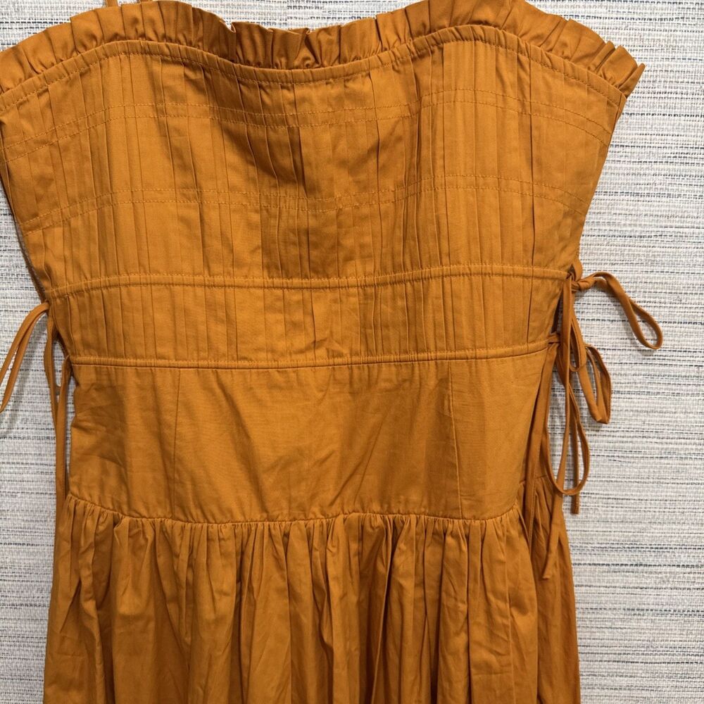 Moon River Fall Fit & Flare Corset Dress Rio Boho Medium Fall Photos Mustard - Picture 2 of 8